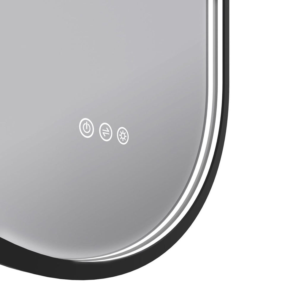 Radiant Kapsel 500mm x 1000mm LED Mirror - Black