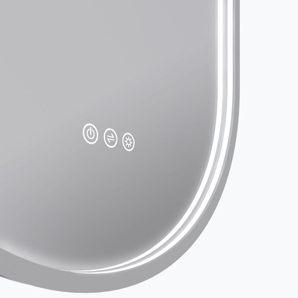 Radiant Kapsel 500mm x 1000mm LED Mirror - White