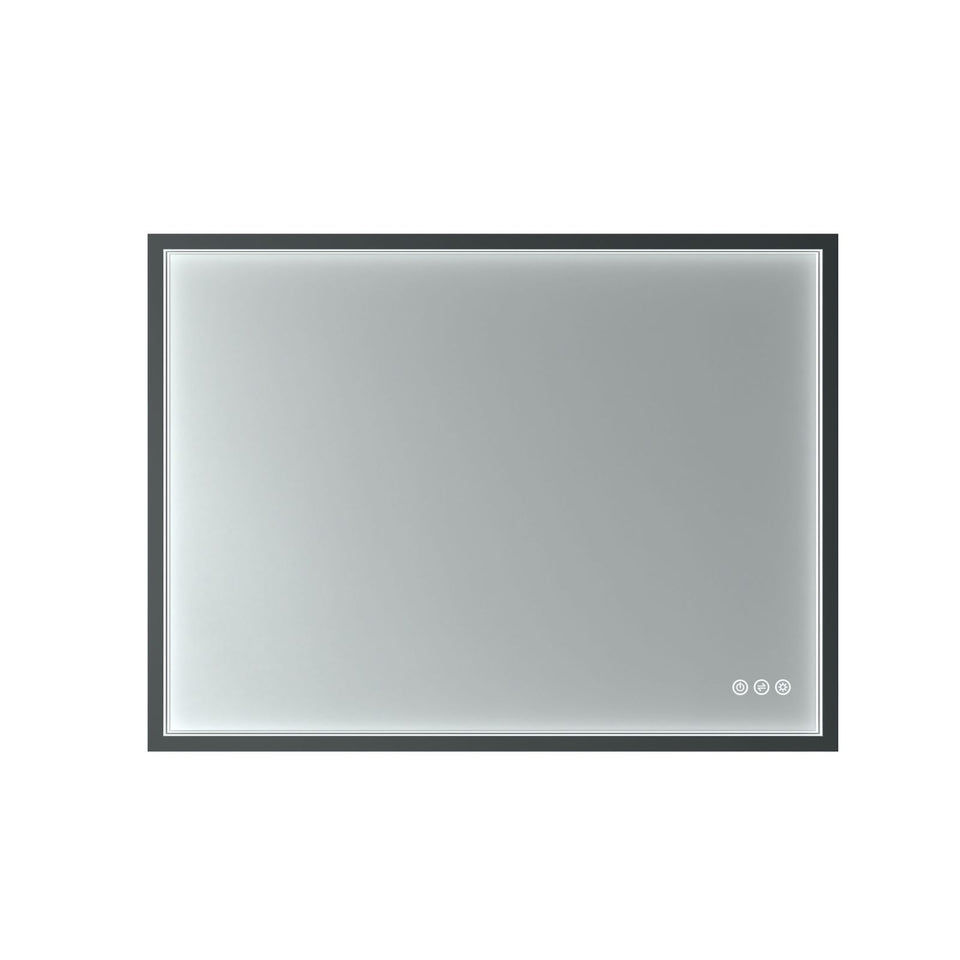 Radiant Roek 600mm x 800mm LED Mirror - Black