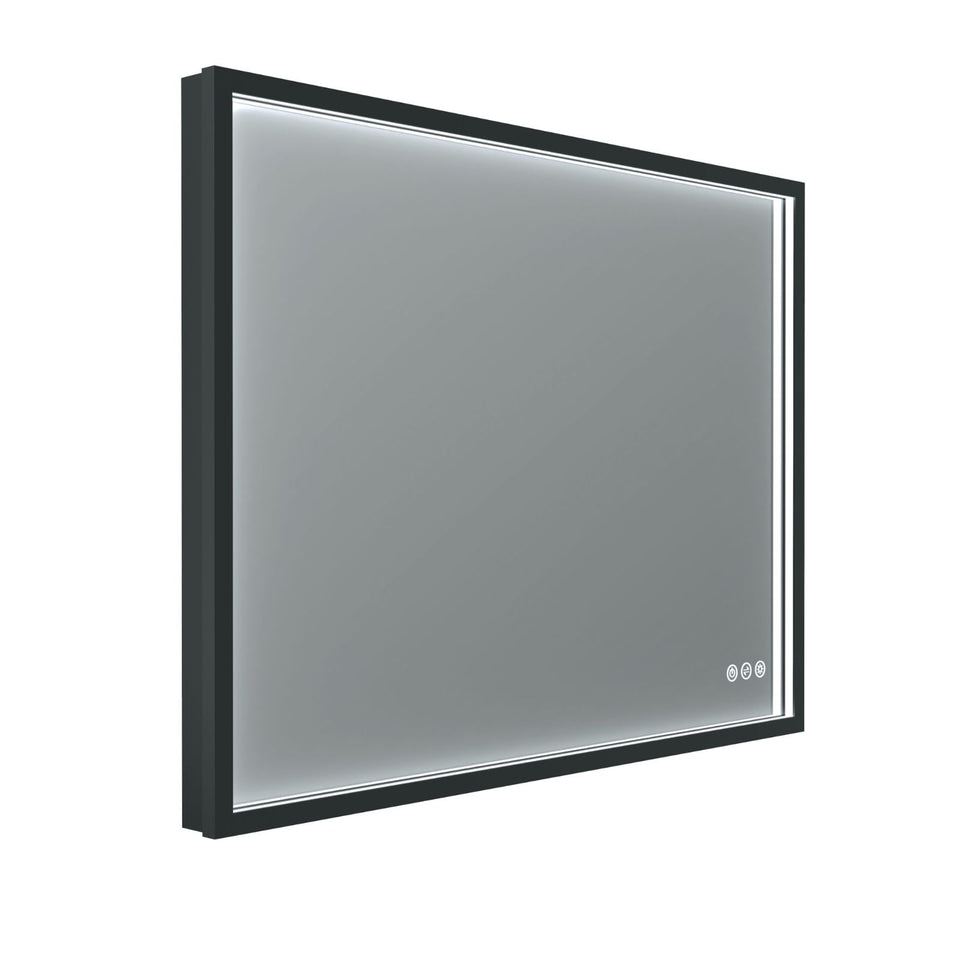 Radiant Roek 600mm x 800mm LED Mirror - Black