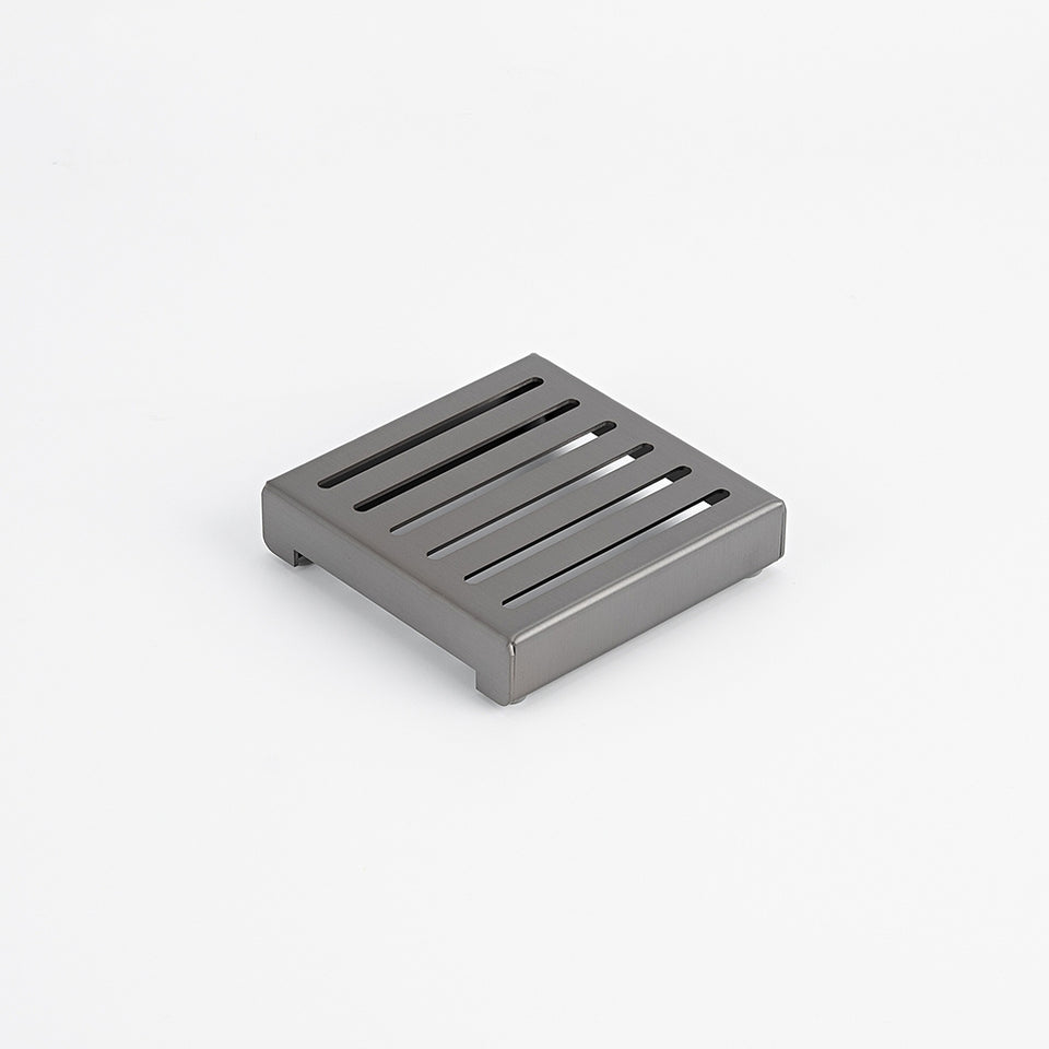Radiant Square Slotted Floor Grate (Gun Metal Grey) 100mm x 100mm (74mm Outlet)