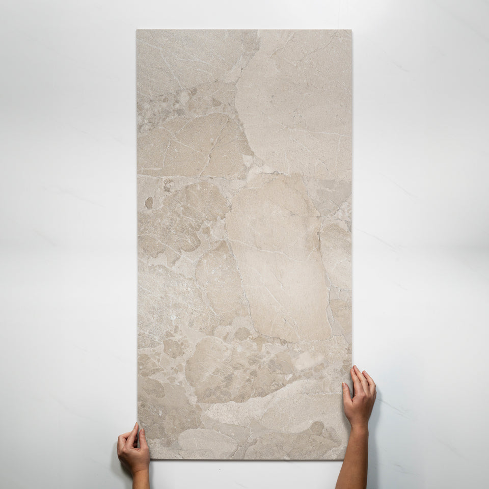 Roccia Greige External Porcelain Tile P4 600 x 1200mm