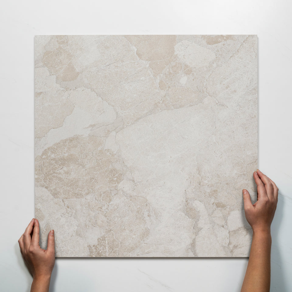 Roccia White Lappato Porcelain Tile P4 600 x 600mm