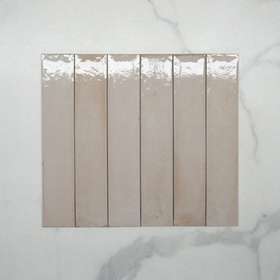 Rosa Theo Subway Tile 75 x 400mm Italian Porcelain