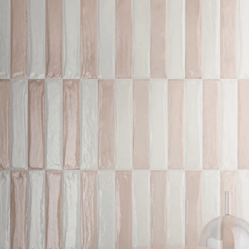 Rosa Theo Subway Tile 75 x 400mm Italian Porcelain