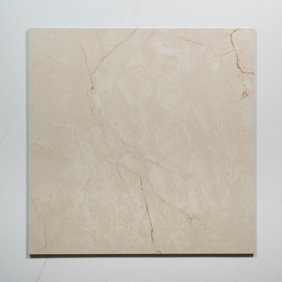 Sereno Ivory Marble Grain Honed Porcelain Tile 600 x 600mm