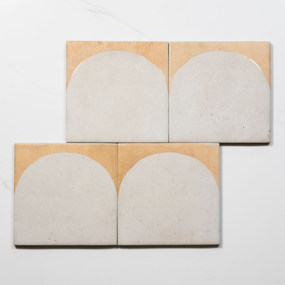 Soluna Arc White Porcelain Tile 150 x 150mm