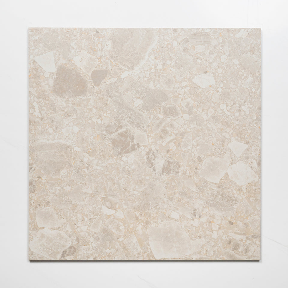 Southside Beige Terrazzo External Porcelain Tile P5 600mm x 600mm