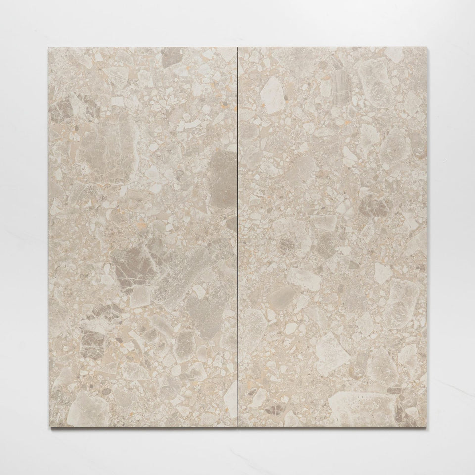 Southside Beige Terrazzo Matte P4 Porcelain Tile 300 x 600mm