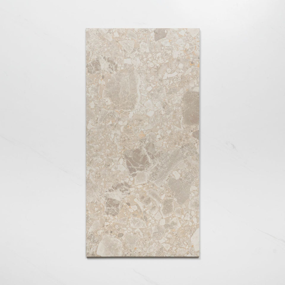 Southside Beige Terrazzo Matte P4 Porcelain Tile 300 x 600mm