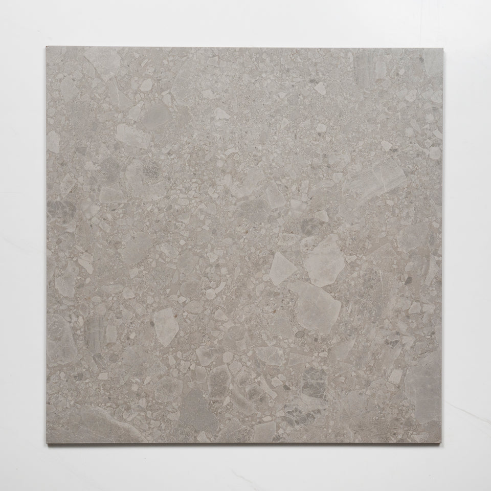 Southside Grey Terrazzo External Porcelain Tile P5 600mm x 600mm