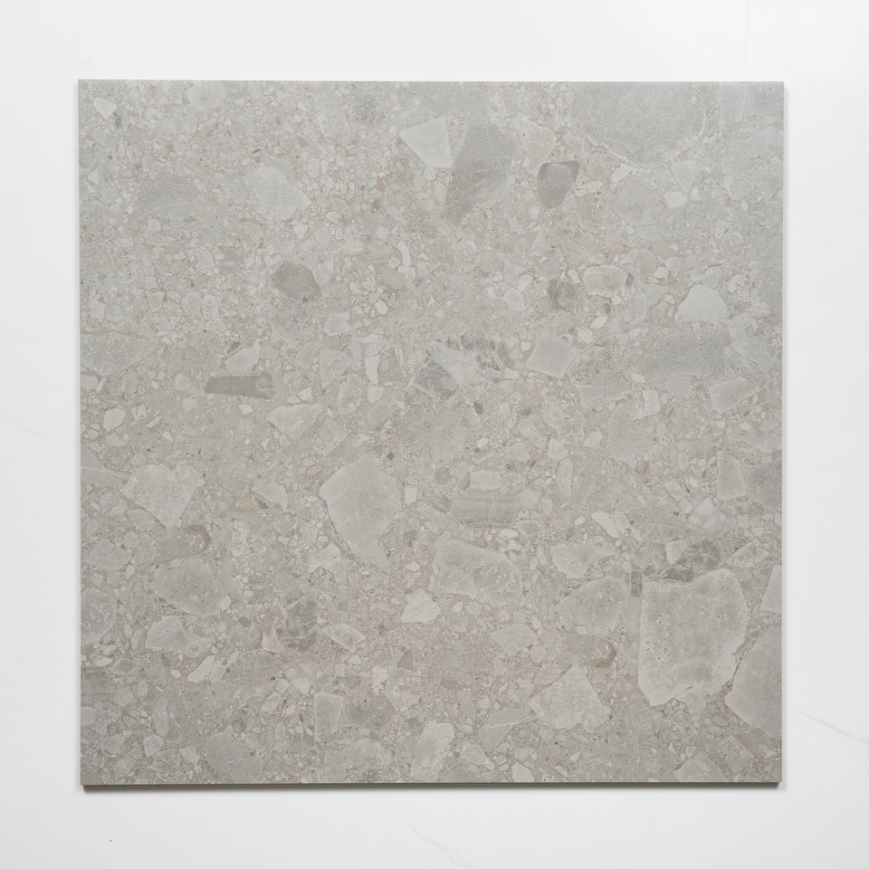 Southside Grey Terrazzo Matte Porcelain Tile P3 600mm x 600mm