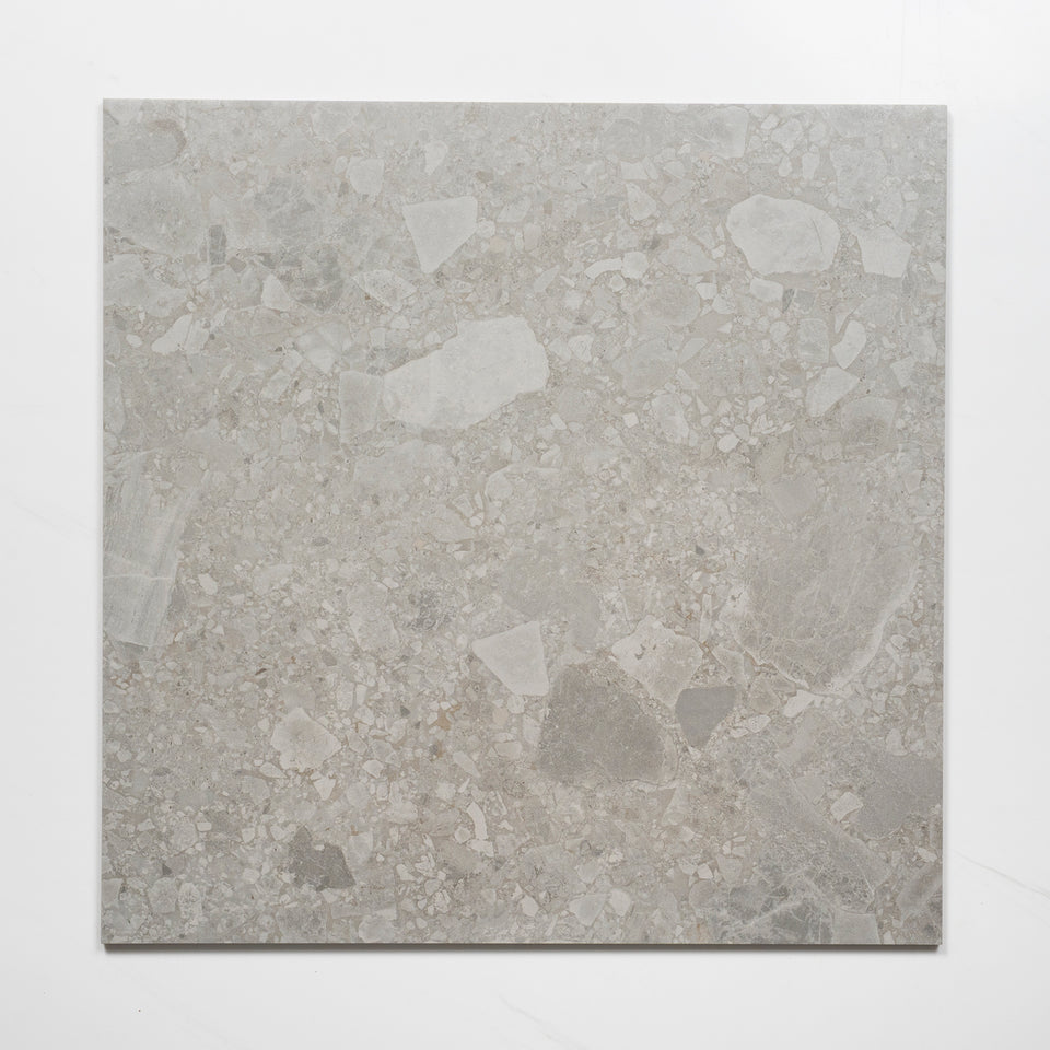 Southside Grey Terrazzo Matte Porcelain Tile P3 600mm x 600mm