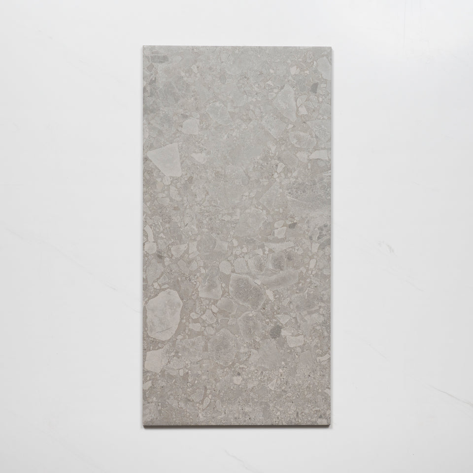 Southside Grey Terrazzo Matte Porcelain Tile P4 300mm x 600mm