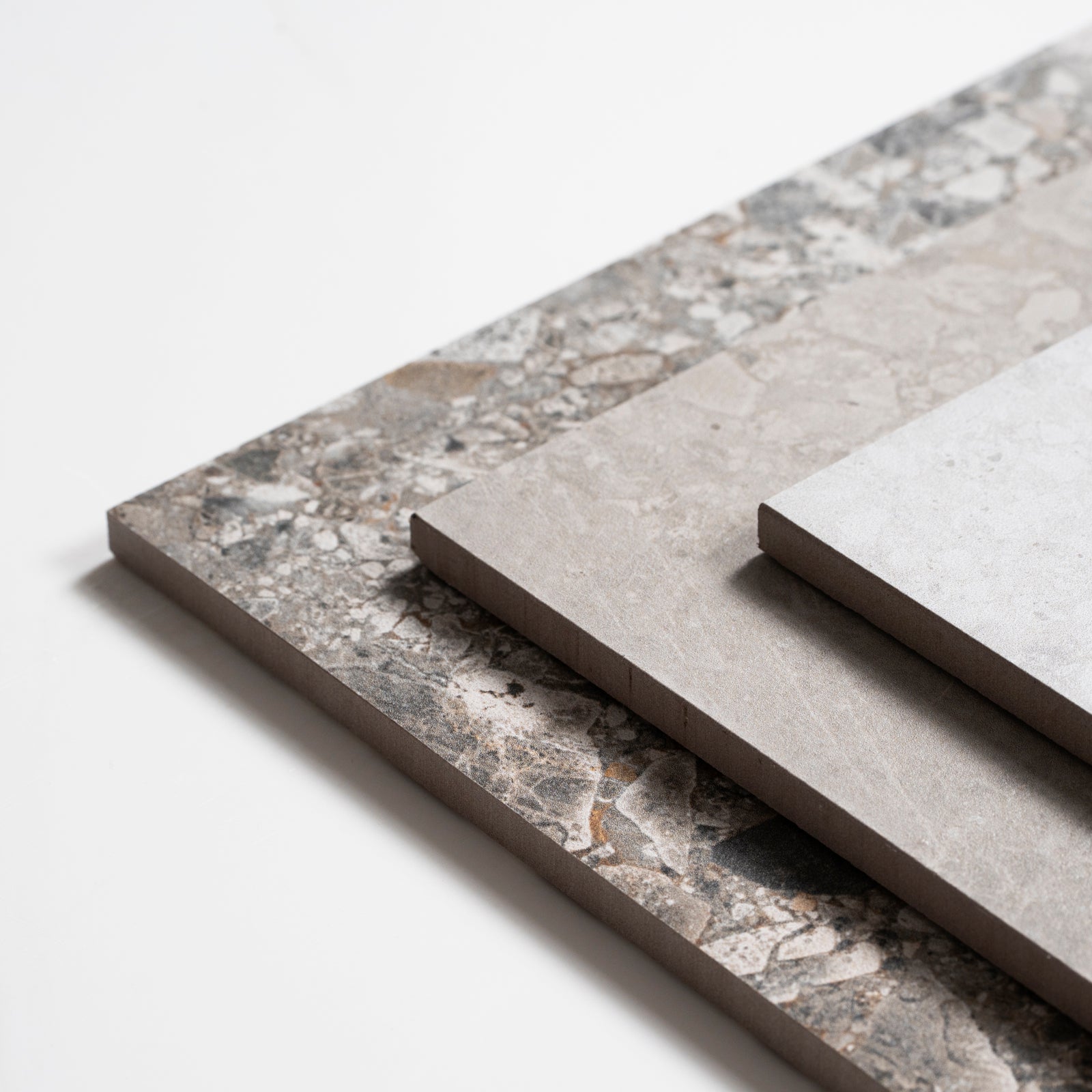 Variations Southside Grey Terrazzo Matte Porcelain Tile P4 300mm x 600mm 36STUGYM - The Blue Space