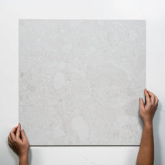 Southside White Terrazzo Matte Porcelain Tile P3 600mm x 600mm