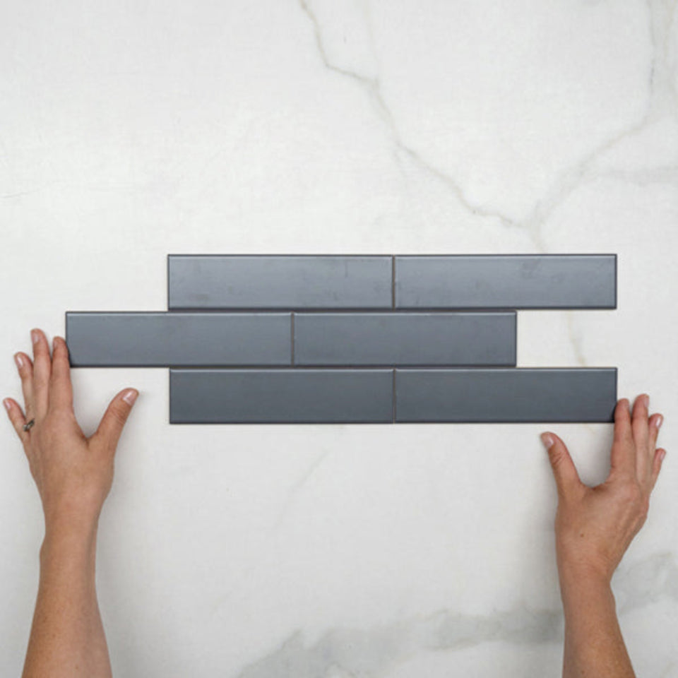 Sunset Iron Grey Satin Flat Ceramic Tile 50x200mm