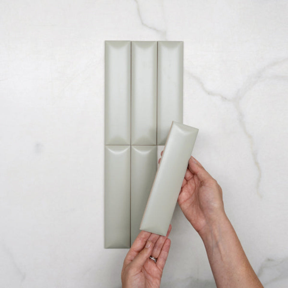 Sunset Sage Avocado Satin Dune Ceramic Tile 50x200mm