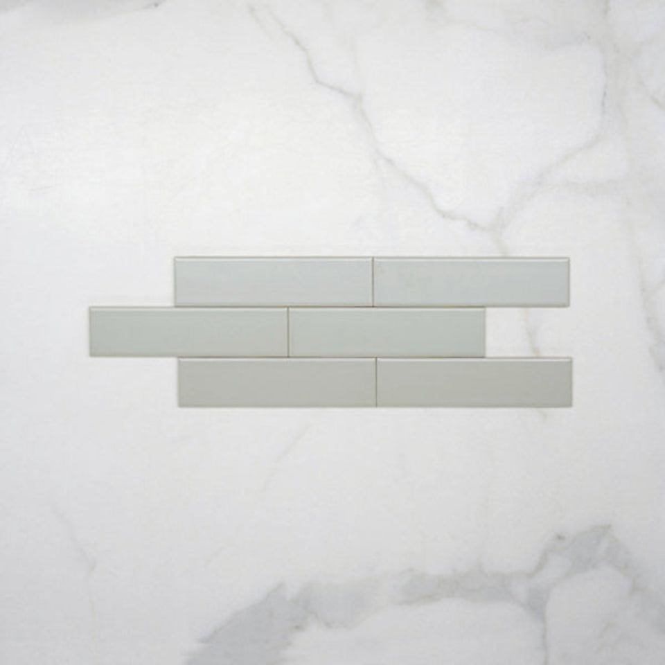 Sunset Sage Avocado Satin Flat Ceramic Tile 50x200mm