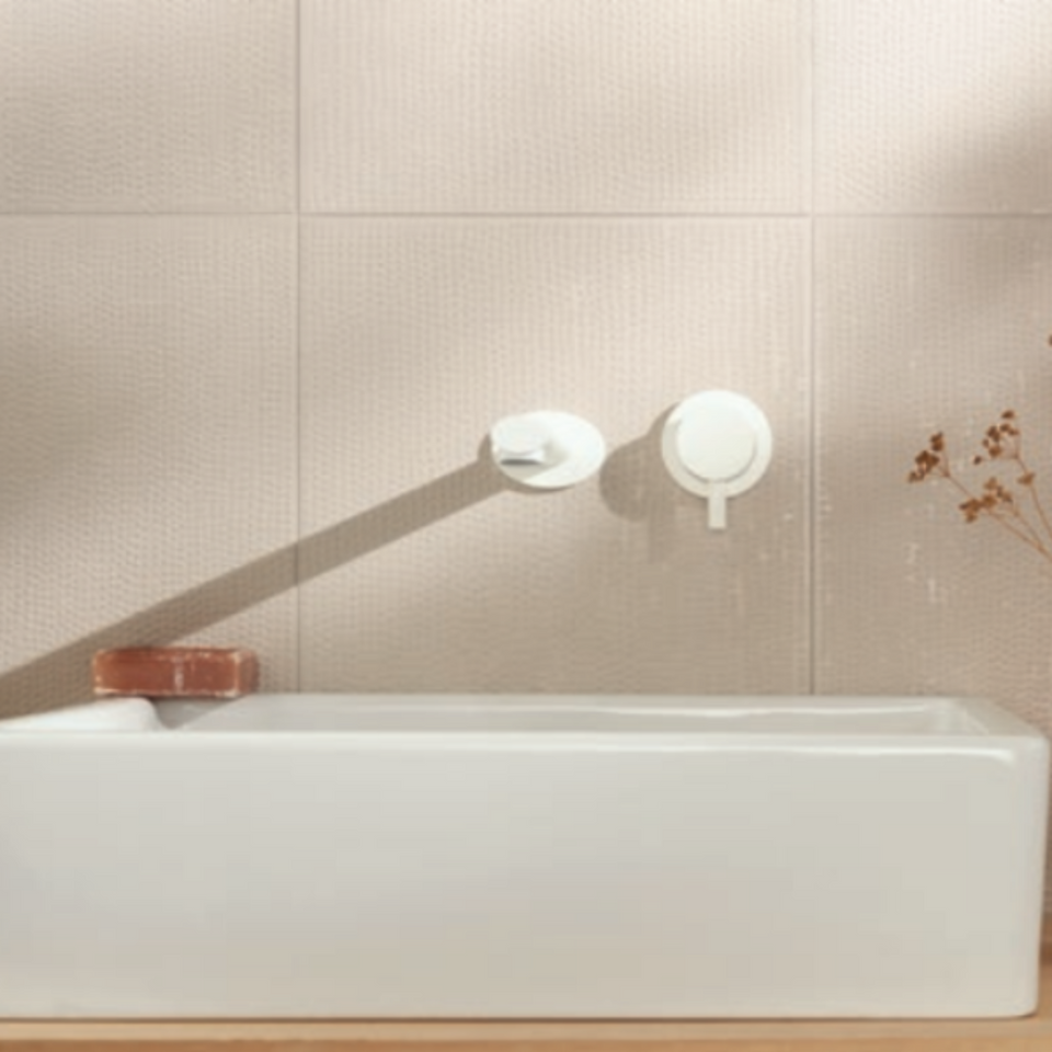 Taupe Olivia Decor Tile 300 x 600 x 10mm Italian Porcelain