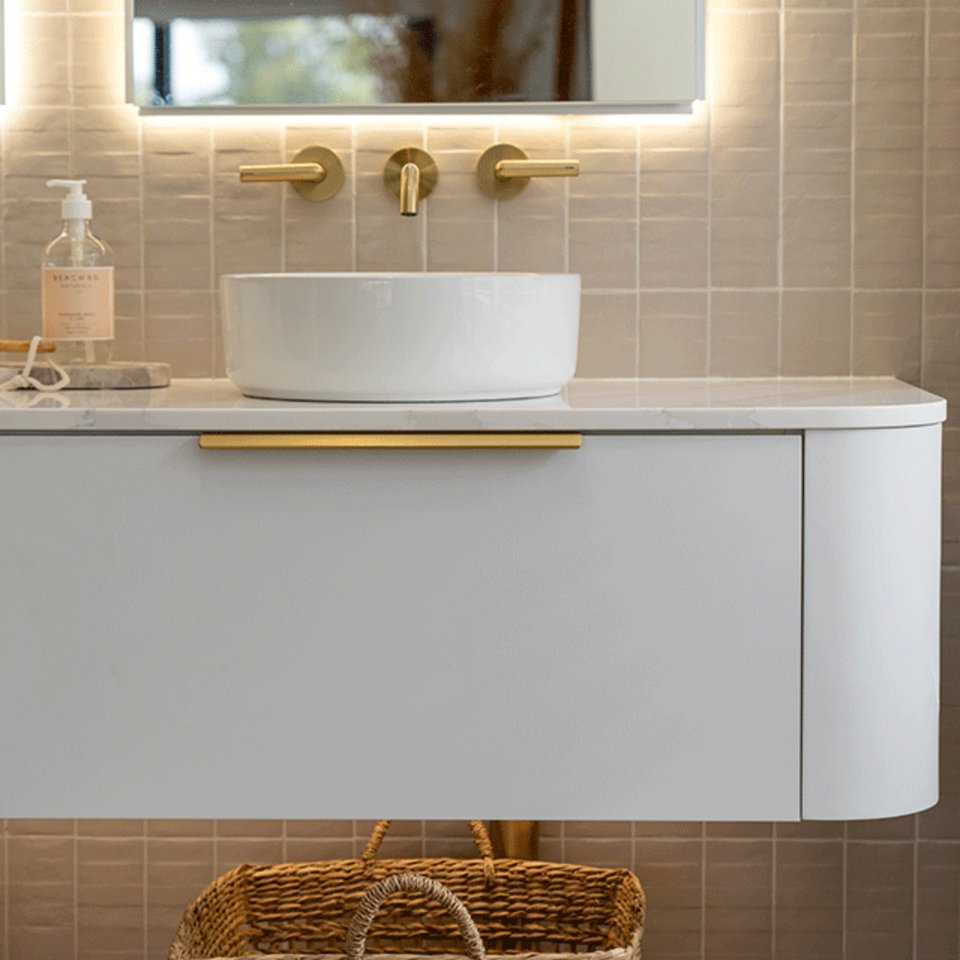 Olivia Taupe Matte Porcelain Feature Subway 75 x 300mm