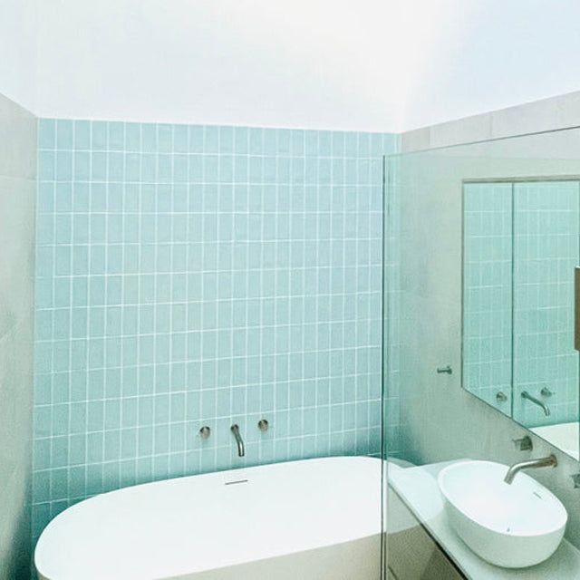 Teal Luca Hand Made Gloss Subway Tile 75 x 150 x 8mm