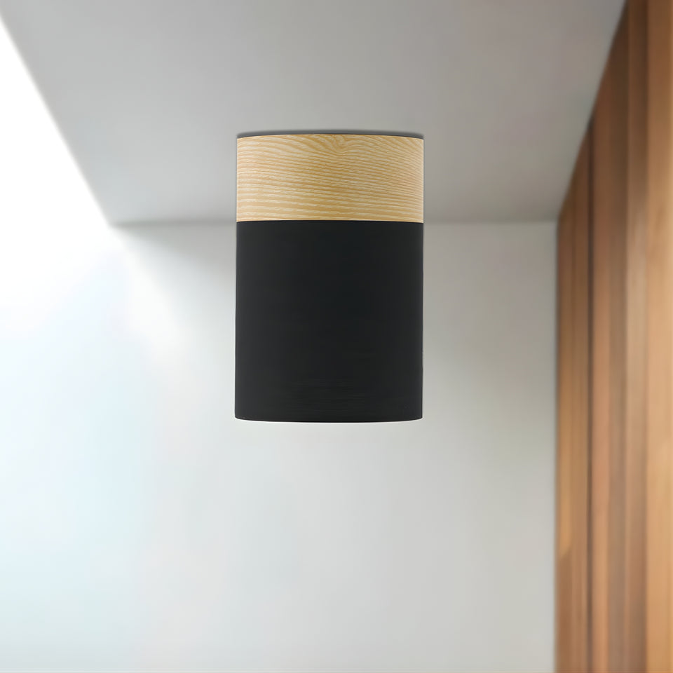 Telbix Akira Batten Fix Ceiling Light Black Oak