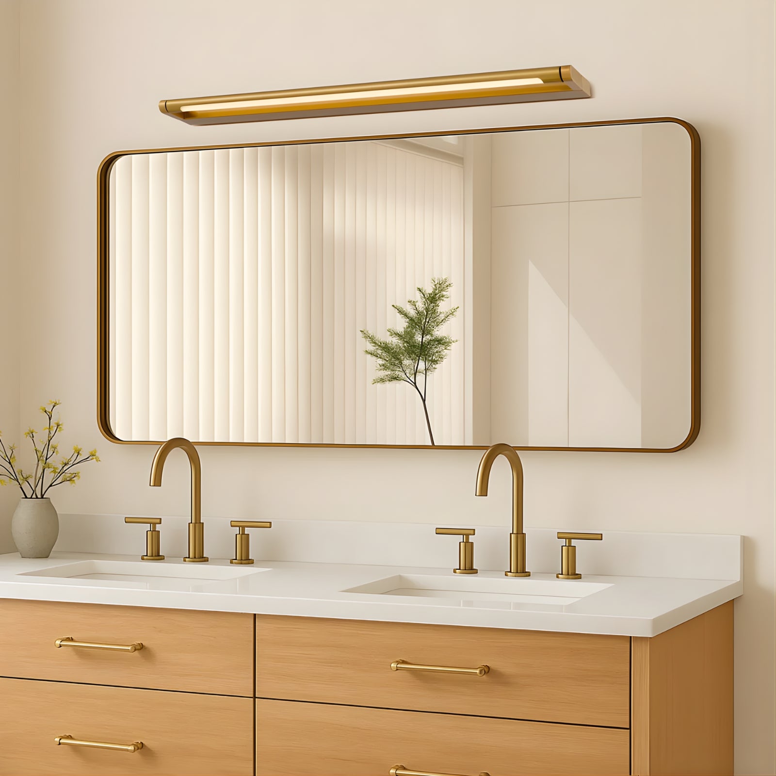 Lifestyle Telbix Arvin 80 Vanity Wall Light Antique Gold  ARVINWB80-AG3C - The Blue Space