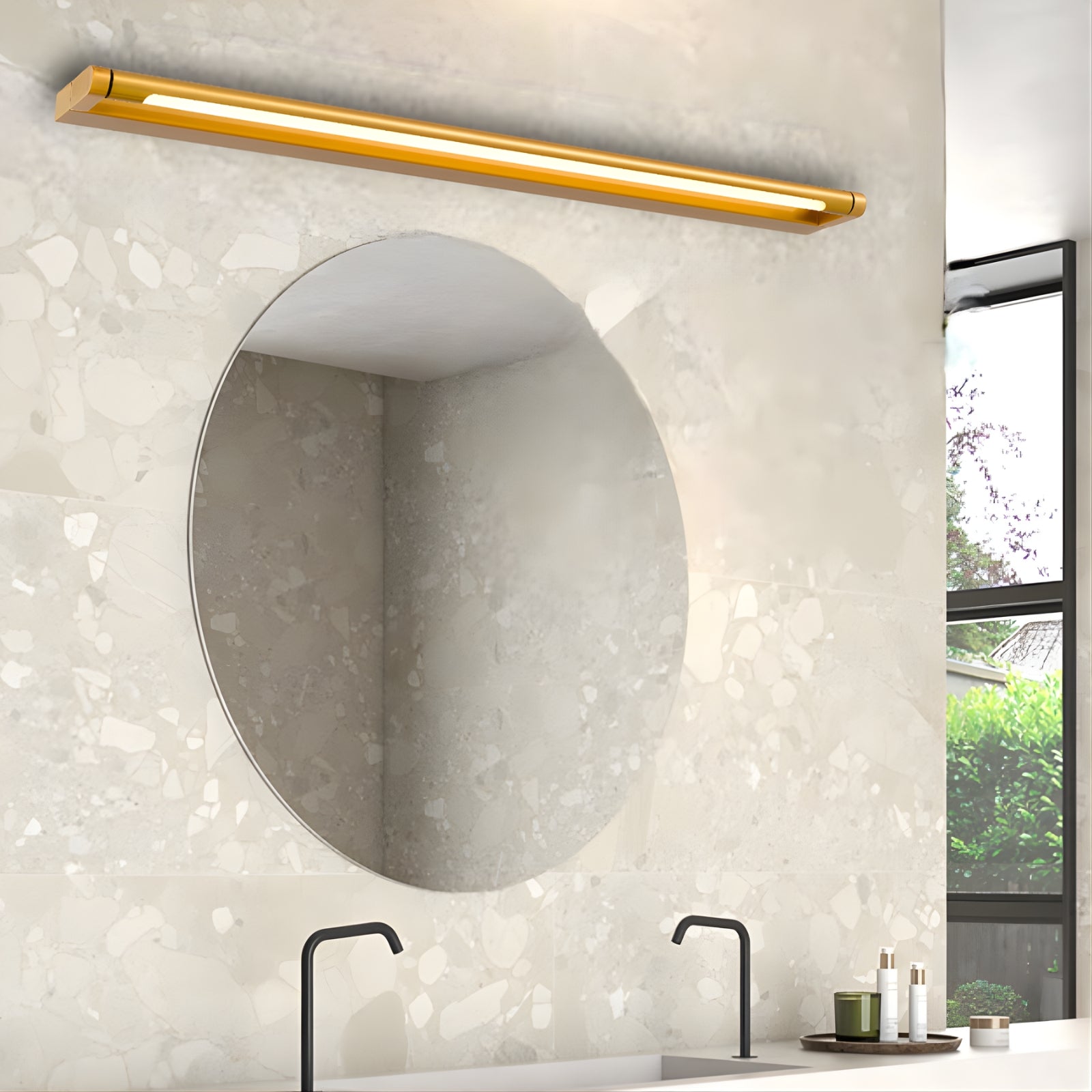 Bathroom Telbix Arvin 80 Vanity Wall Light Antique Gold  ARVINWB80-AG3C - The Blue Space