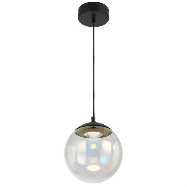 Off Telbix Aurora 20cm Pendant Light Black  AURORAPE20-RBW - The Blue Space
