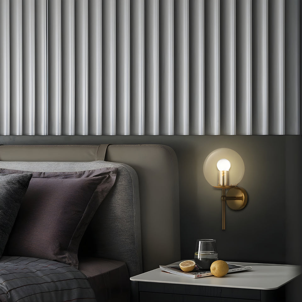 Telbix Eterna 1 Wall Light Antique Gold Clear