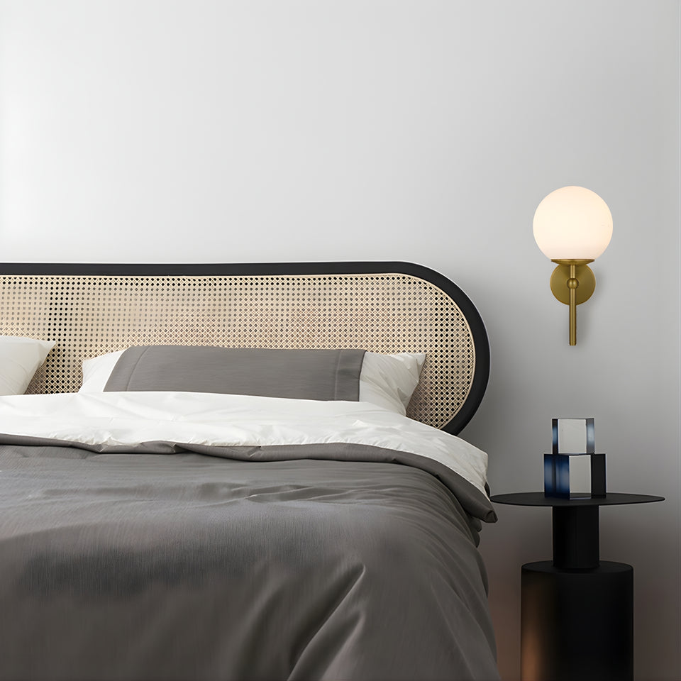 Telbix Eterna 1 Wall Light Antique Gold Opal Matte