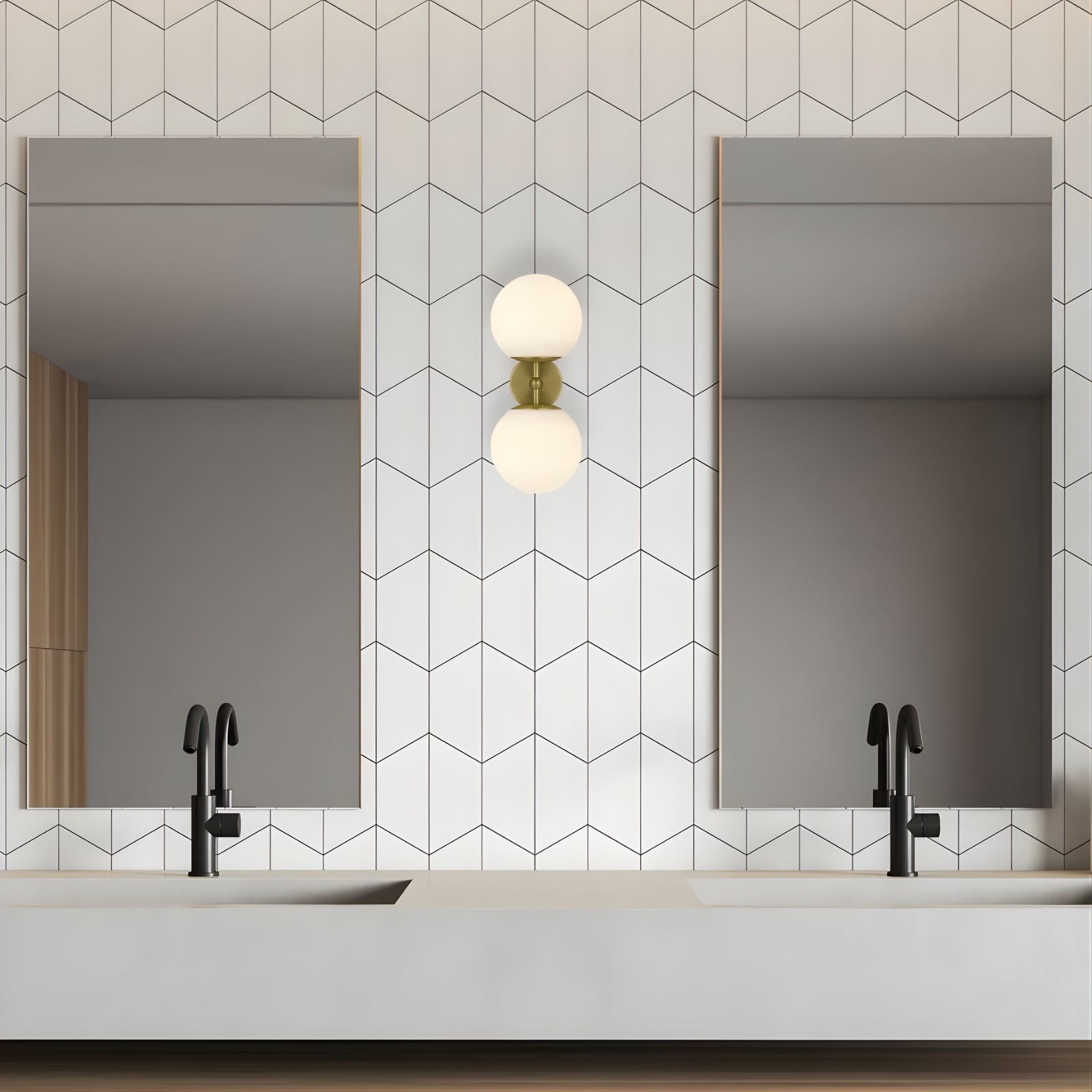 Lifestyle Telbix Eterna 2 Wall Light Antique Gold Opal Matte  ETERNAWB2-AGOP - The Blue Space