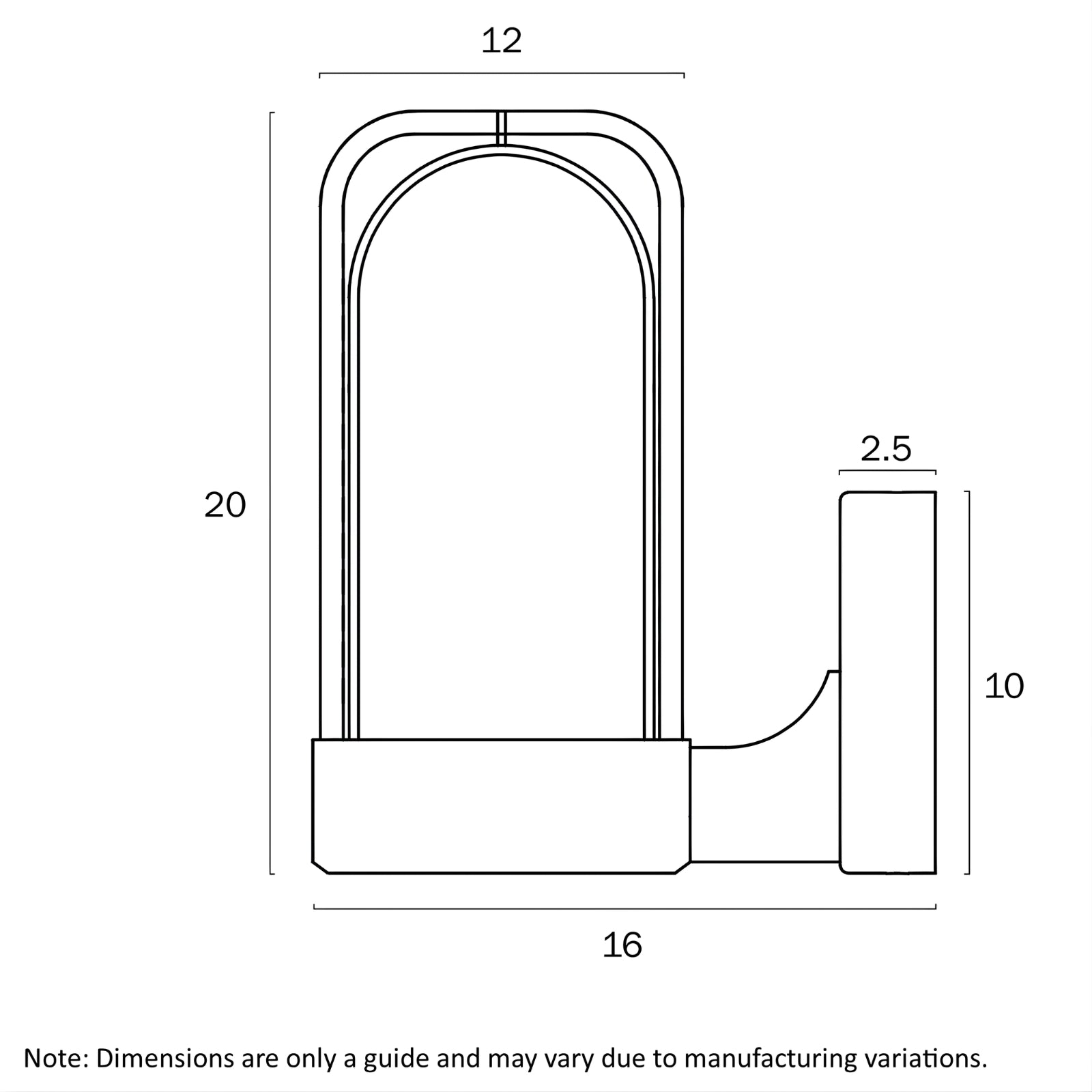Line Drawing Telbix Fonseca Wall Light Black FONSECAWB-BK - The Blue Space