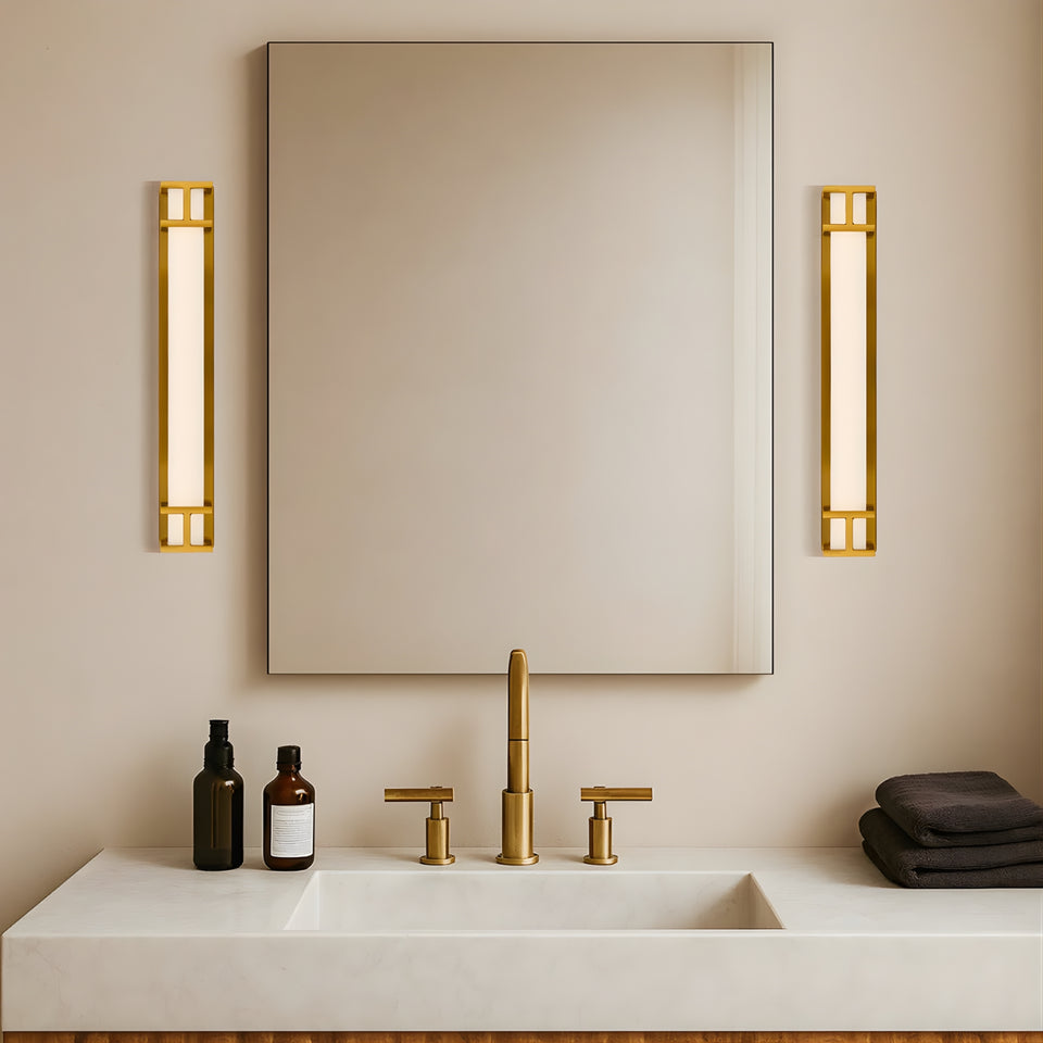 Telbix Gilson 40 Vanity Wall Light Antique Gold
