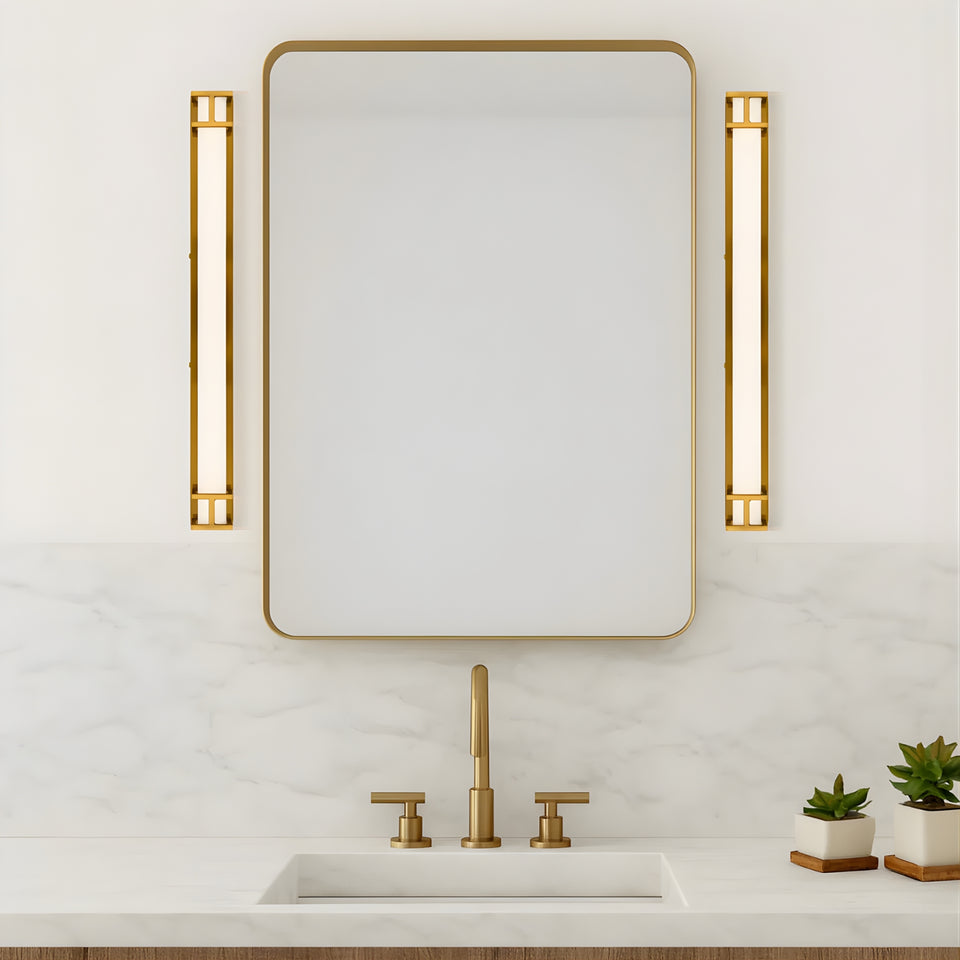 Telbix Gilson 60 Vanity Wall Light Antique Gold
