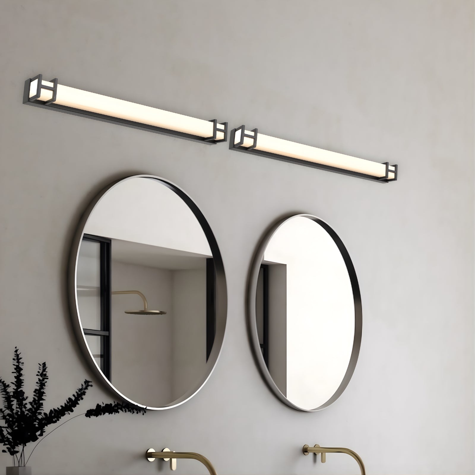 Bathroom Telbix Gilson 60 Vanity Wall Light Black  GILSONWB60-BK3C - The Blue Space