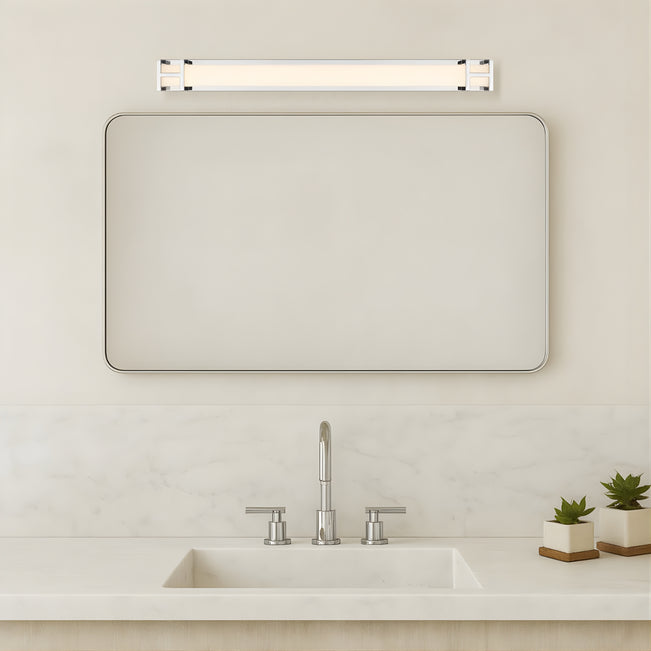 Lifestyle Telbix Gilson 60 Vanity Wall Light Chrome  GILSONWB60-CH3C - The Blue Space