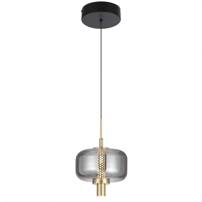 Telbix Volen 1 Pendant Light Black  VOLENPE1-BKSM - The Blue Space