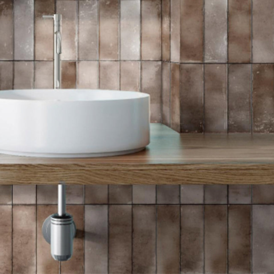 Terracotta Leon Spanish Subway Tile Gloss 69 x 240mm Ceramic