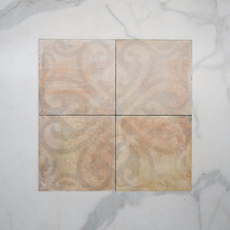 Terracotta Marco Feature Tile 250 x 250 x 8mm Spanish Porcelain