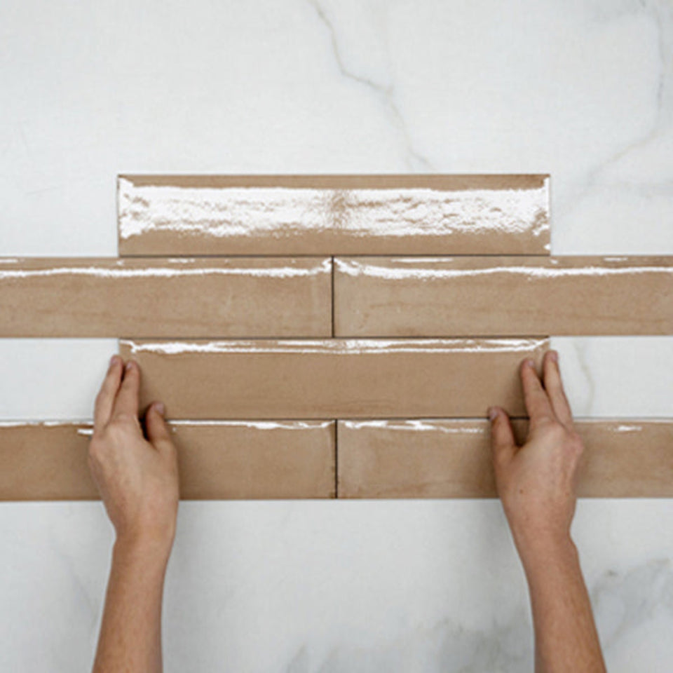 Terracotta Theo Subway Tile 75 x 400mm Italian Porcelain