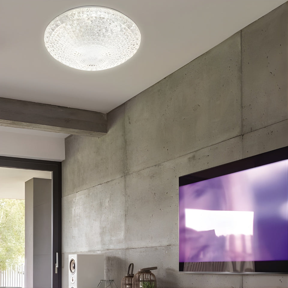 Telbix Lilac 32W 40cm LED CCT Ceiling Light Clear