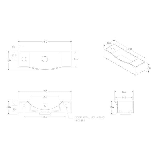 ADP Halo Wall Hung Basin