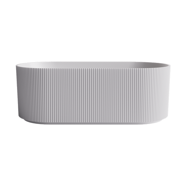 Bao Fluted 1700mm Freestanding Bath - Matte White