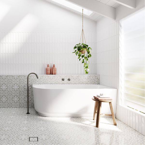 Bao Elegant 1500mm Back to Corner Bath - Matte White