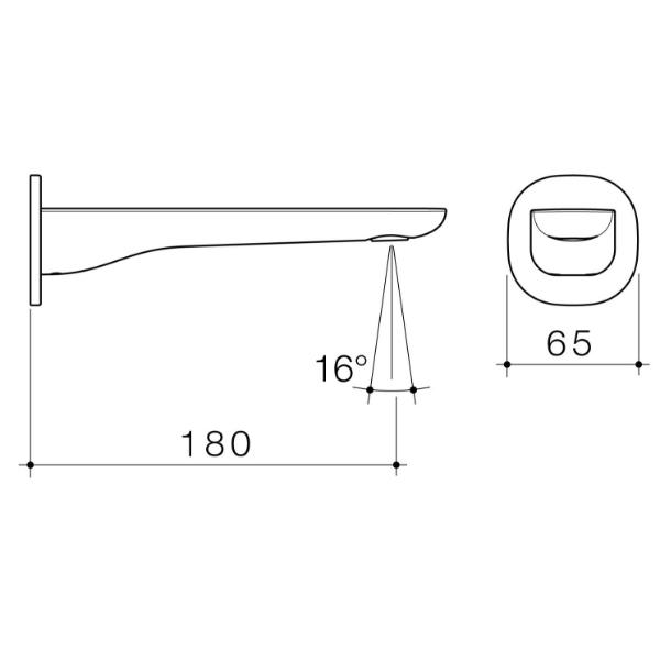 Caroma Contura II 180mm Basin/Bath Outlet - Brushed Bronze
