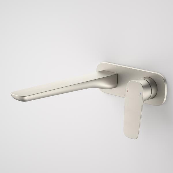 Caroma Contura II 220mm Wall Basin/Bath Mixer - Brushed Nickel