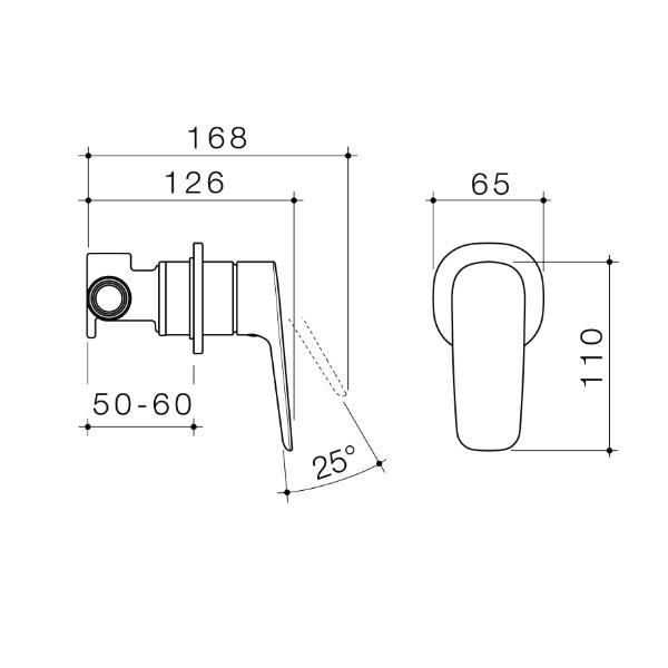 Caroma Contura II Bath/Shower Mixer - Brushed Bronze