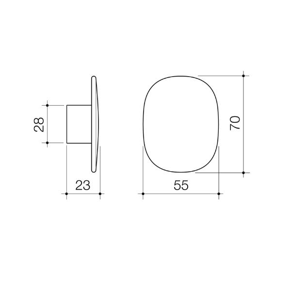 Caroma Contura II Large Robe Hook - Chrome